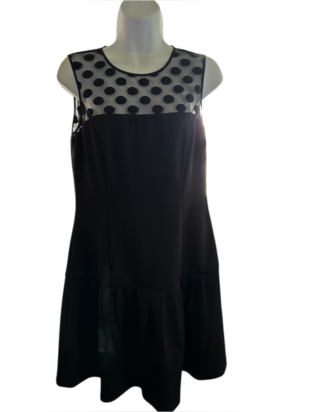 Eliza J Black Fun Flirty Black Cocktail Party Dress 6 NWOT